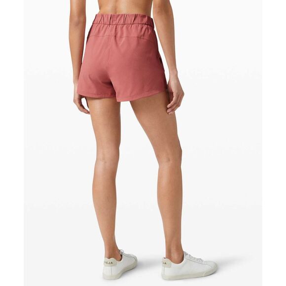 Lululemon Stroll at Sundown Short 3" Inseam in Cherry Tint Missing Drawcord Sz 4 - Picture 4 of 11